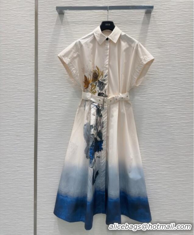 Good Taste Dior Printed Dress 0814 White 2025