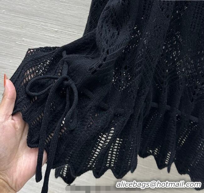 Low Price Dior Cashmere Wool Crochet Sweater 0815 Black 2025
