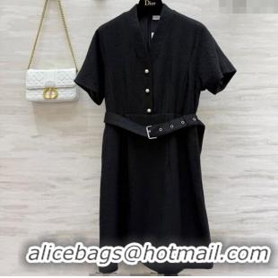 Reasonable Price Dior Tweed Dress 0812 Black 2025