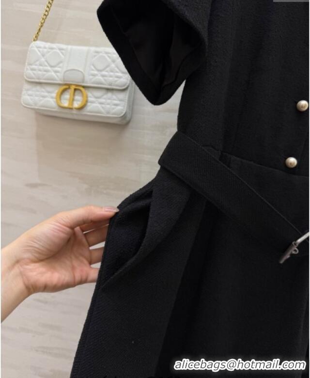 Reasonable Price Dior Tweed Dress 0812 Black 2025