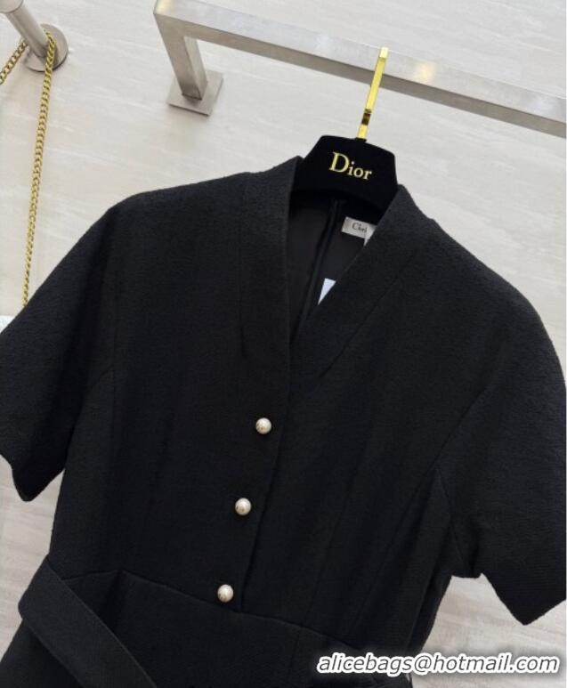 Reasonable Price Dior Tweed Dress 0812 Black 2025
