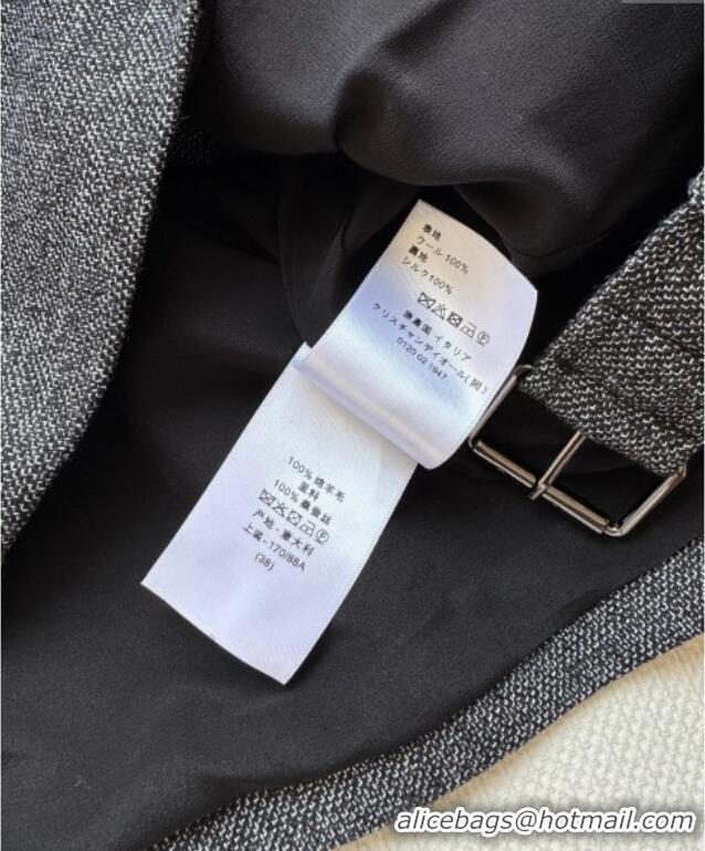 Luxurious Discount Dior Wool Silk Shirt 0812 Grey 2025