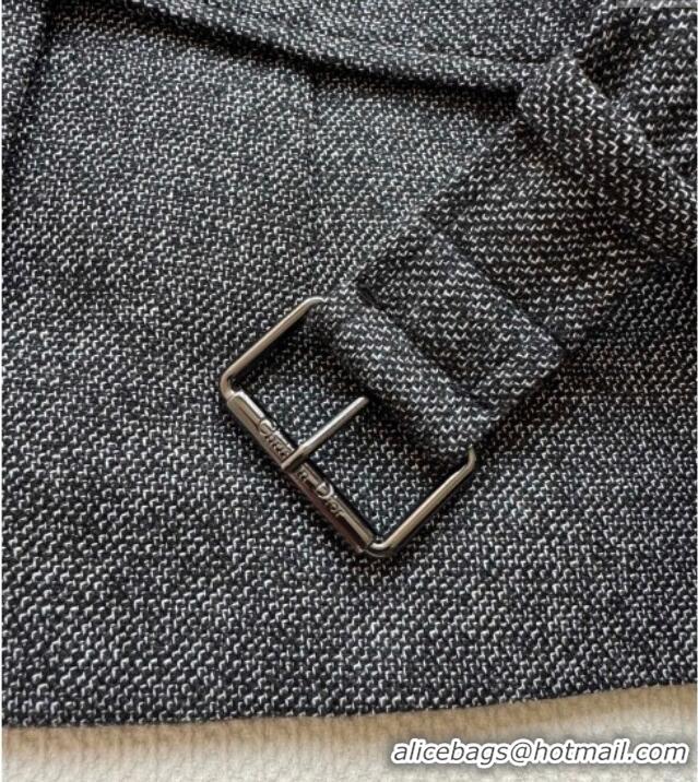Luxurious Discount Dior Wool Silk Shirt 0812 Grey 2025