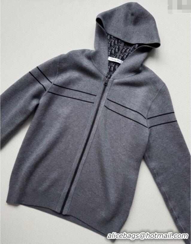 Good Quality Dior Cashmere Jacket 0815 Grey 2025