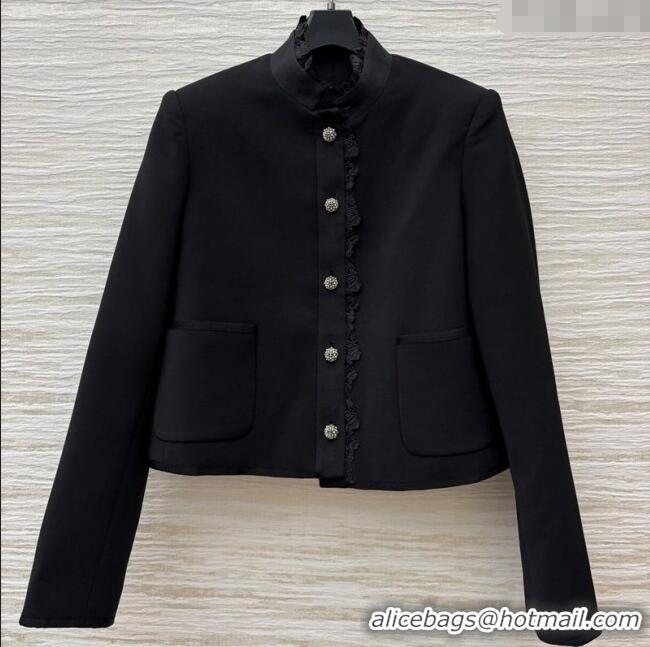 Luxury Discount Dior Jacket with Lace 0815 Black 2025