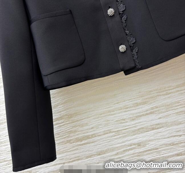 Luxury Discount Dior Jacket with Lace 0815 Black 2025