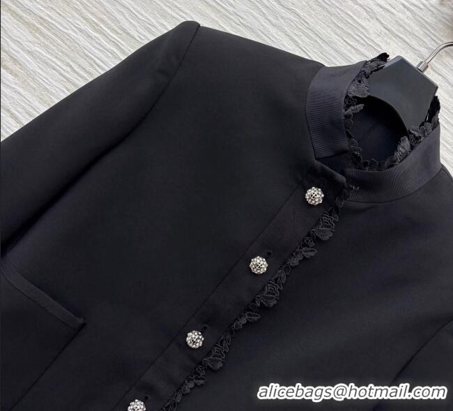 Luxury Discount Dior Jacket with Lace 0815 Black 2025