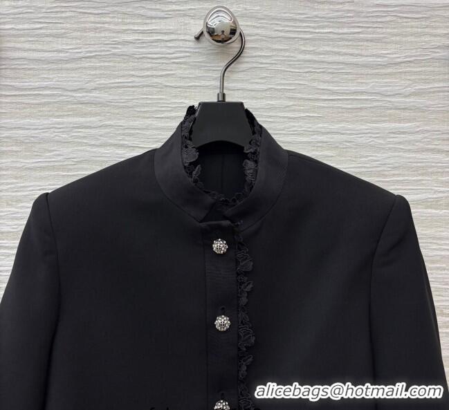 Luxury Discount Dior Jacket with Lace 0815 Black 2025