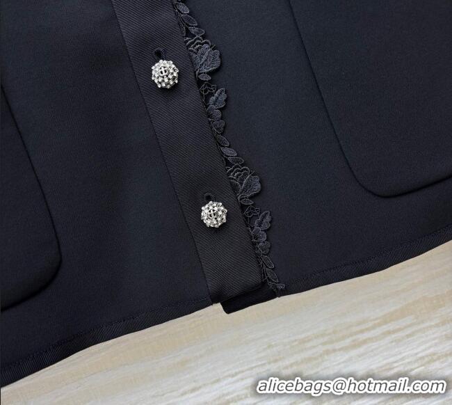 Luxury Discount Dior Jacket with Lace 0815 Black 2025