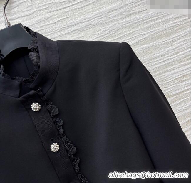Luxury Discount Dior Jacket with Lace 0815 Black 2025