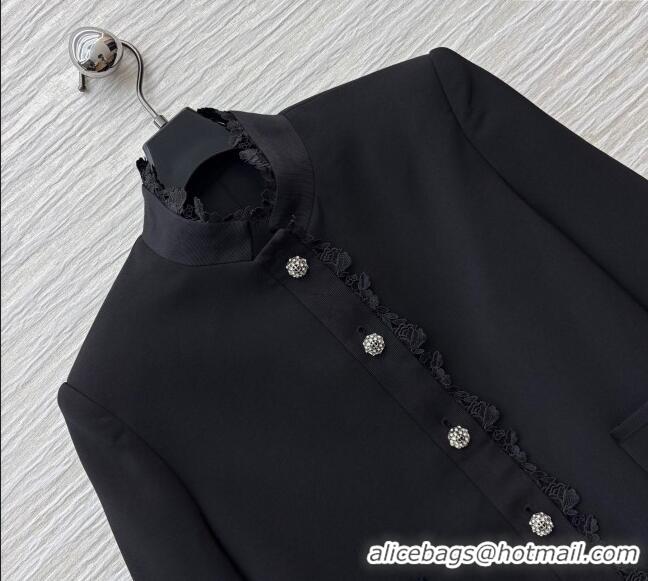 Luxury Discount Dior Jacket with Lace 0815 Black 2025