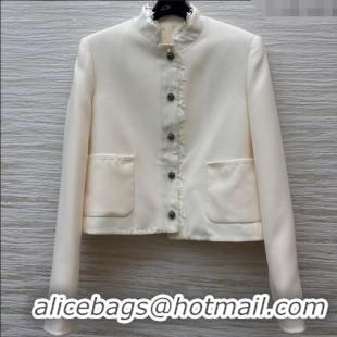 Fashion Discount Dior Jacket with Lace 0815 White 2025