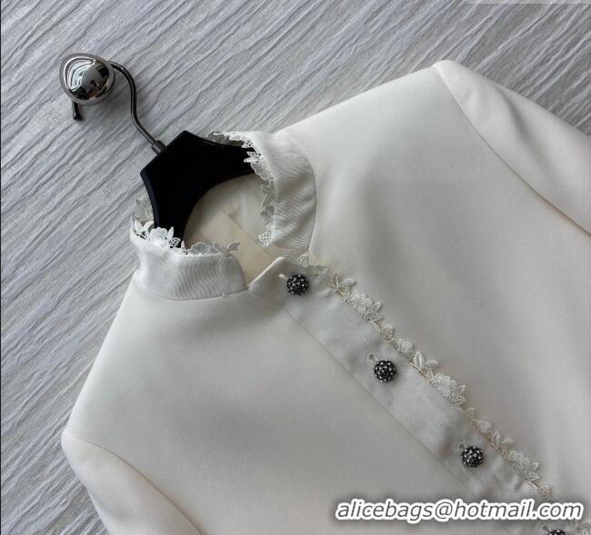 Fashion Discount Dior Jacket with Lace 0815 White 2025