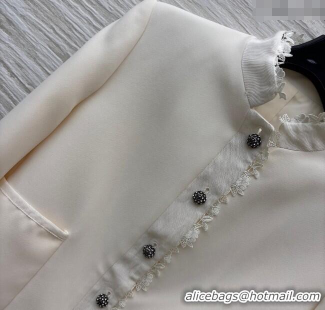 Fashion Discount Dior Jacket with Lace 0815 White 2025