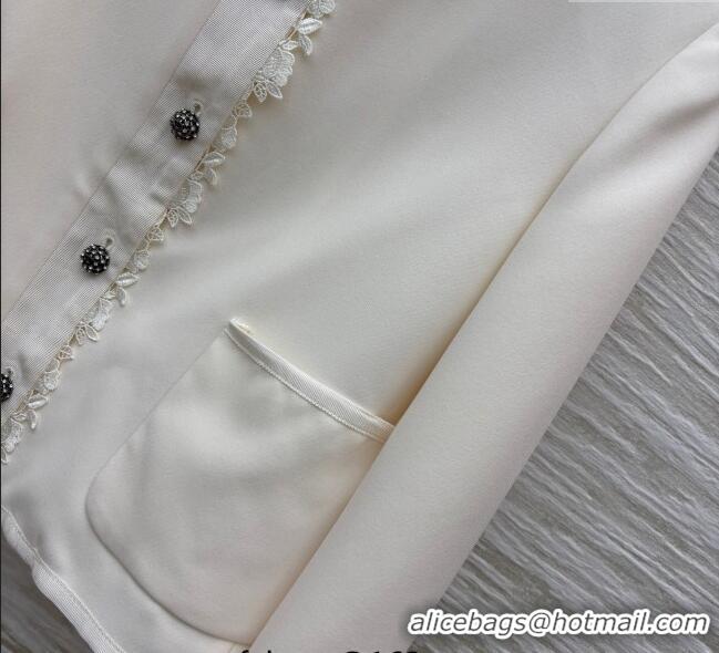 Fashion Discount Dior Jacket with Lace 0815 White 2025