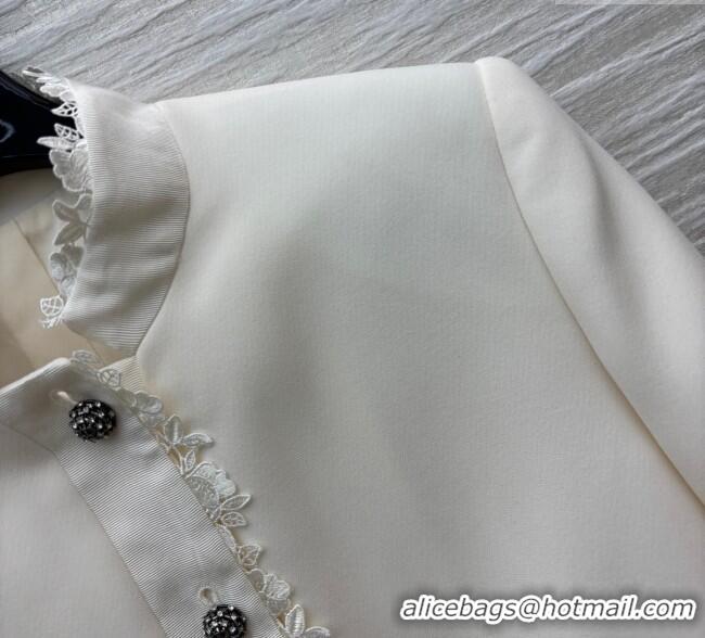 Fashion Discount Dior Jacket with Lace 0815 White 2025