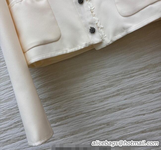 Fashion Discount Dior Jacket with Lace 0815 White 2025