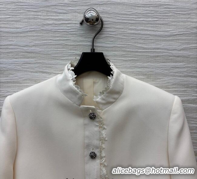 Fashion Discount Dior Jacket with Lace 0815 White 2025