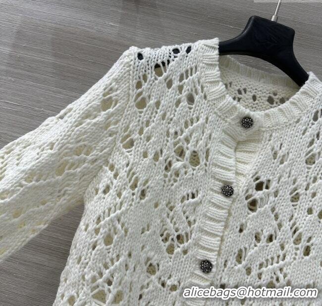 Grade Quality Dior Silk & Cashmere Cardigan D82125 Beige 2025