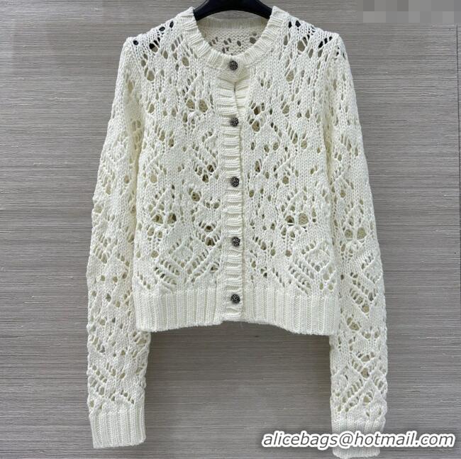 Grade Quality Dior Silk & Cashmere Cardigan D82125 Beige 2025