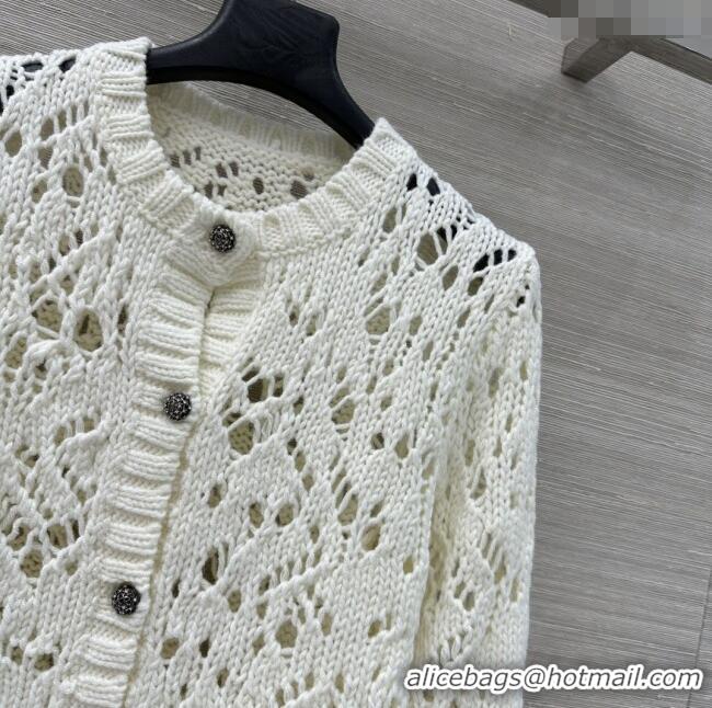 Grade Quality Dior Silk & Cashmere Cardigan D82125 Beige 2025