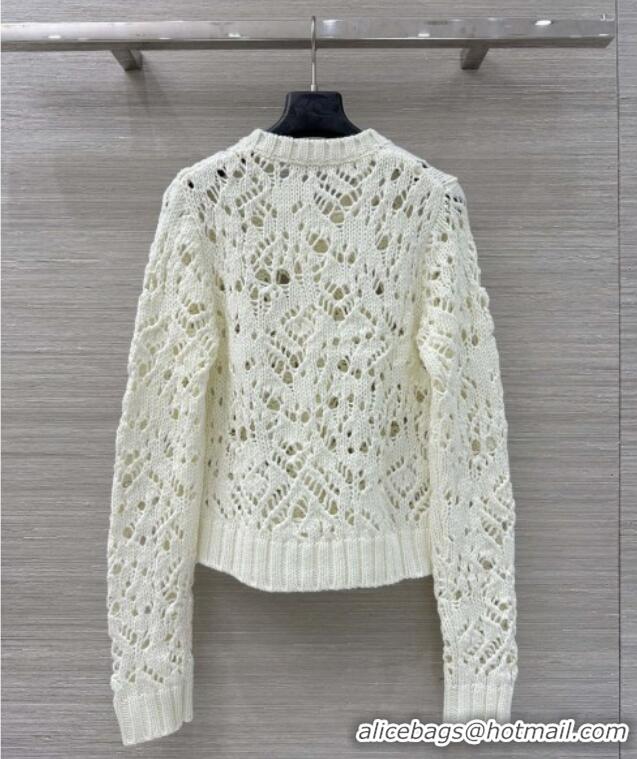 Grade Quality Dior Silk & Cashmere Cardigan D82125 Beige 2025