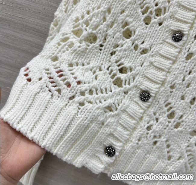 Grade Quality Dior Silk & Cashmere Cardigan D82125 Beige 2025