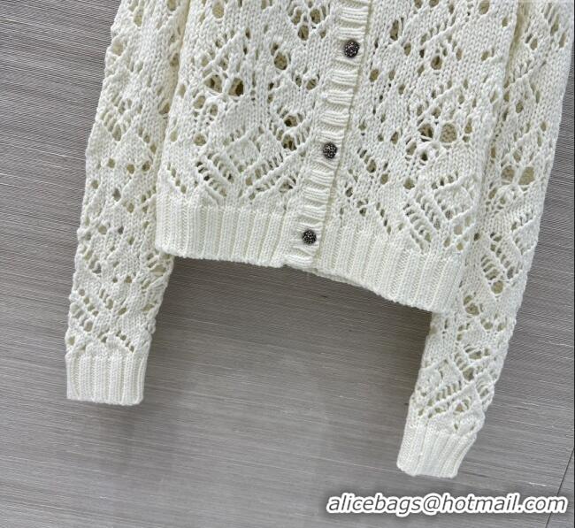 Grade Quality Dior Silk & Cashmere Cardigan D82125 Beige 2025