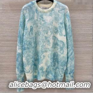 Best Price Dior Mohair & Wool Sweater D82109 Blue 2025