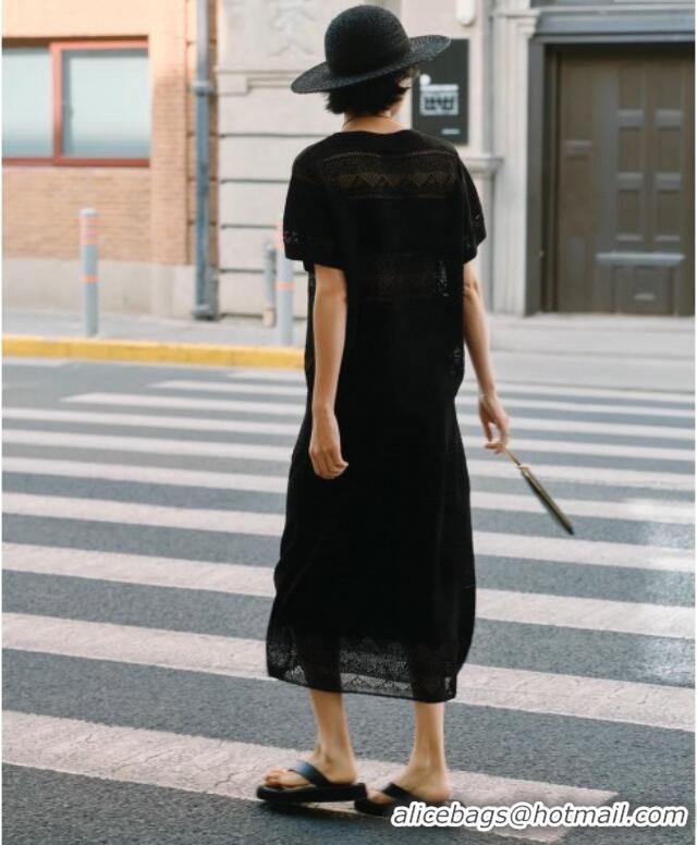 Shop Low Cost Dior Knit Top and Skirt D9215 Black 2025