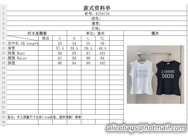 Buy Fashionable Dior Vest D090407 White 2025