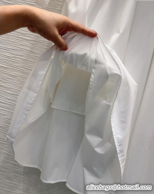 Most Popular Dior Cotton Dress with Ruffle DR090403 White 2025