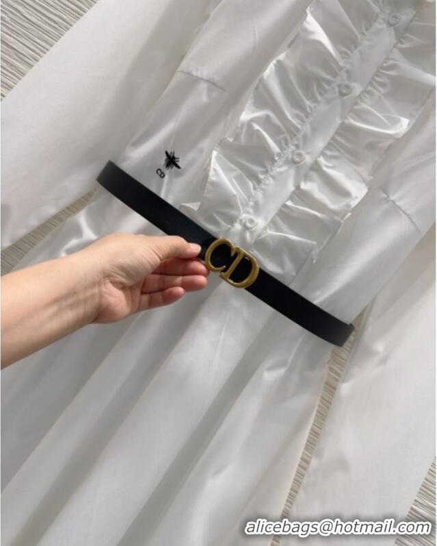 Most Popular Dior Cotton Dress with Ruffle DR090403 White 2025