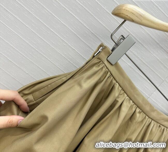 Modern Classic Dior Pleated Mini Skirt DR090405 Khaki 2025