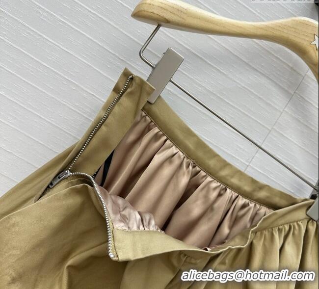 Modern Classic Dior Pleated Mini Skirt DR090405 Khaki 2025