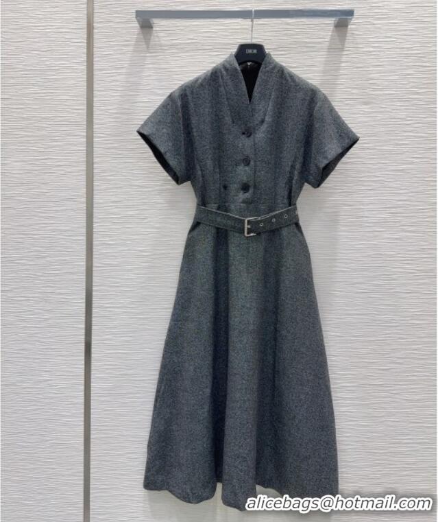 Best Product Dior Wool Blend Dress DR090420 Dark Grey 2025