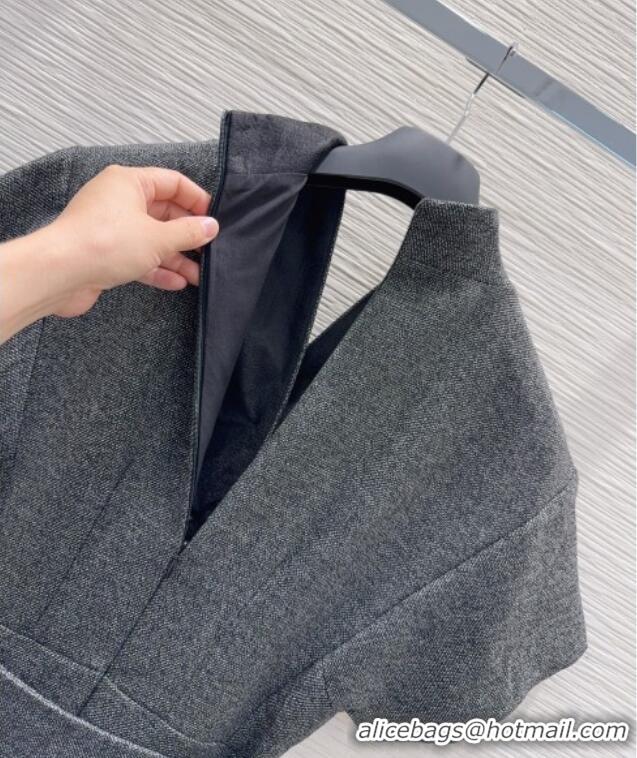 Best Product Dior Wool Blend Dress DR090420 Dark Grey 2025