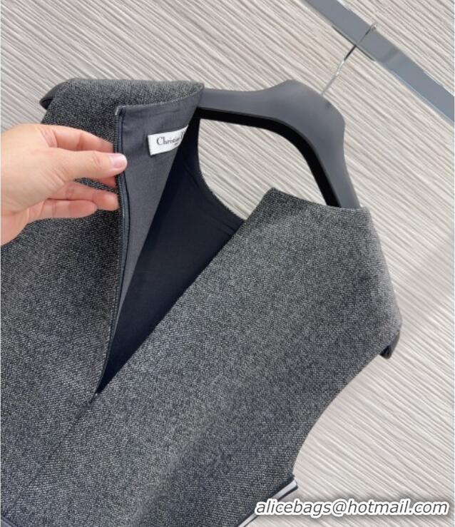 Best Product Dior Wool Blend Dress DR090420 Dark Grey 2025