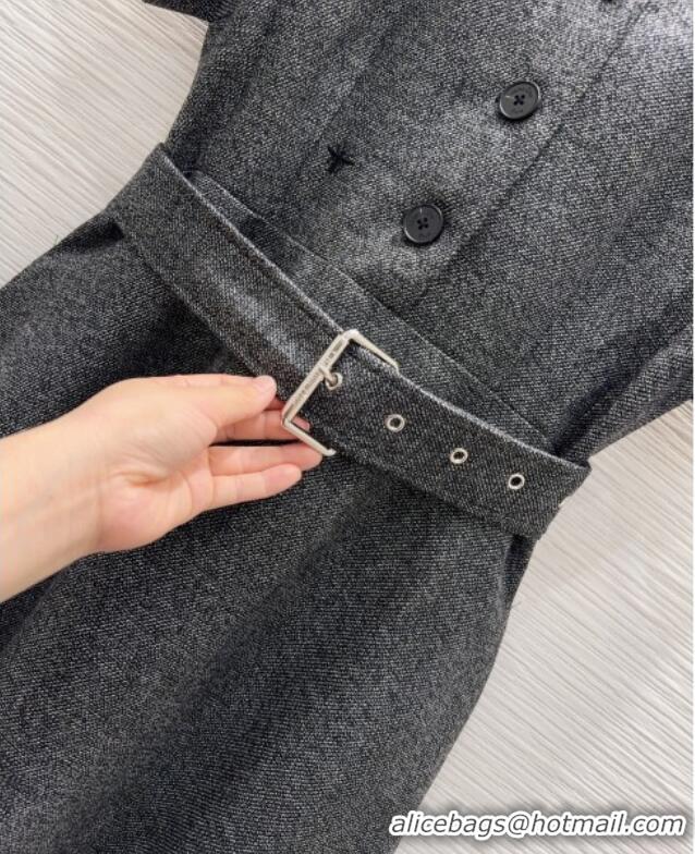 Best Product Dior Wool Blend Dress DR090420 Dark Grey 2025