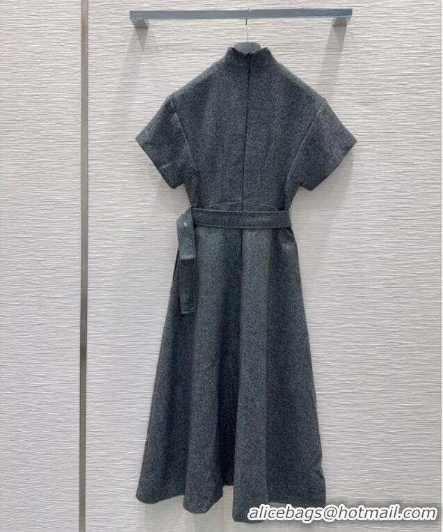 Best Product Dior Wool Blend Dress DR090420 Dark Grey 2025