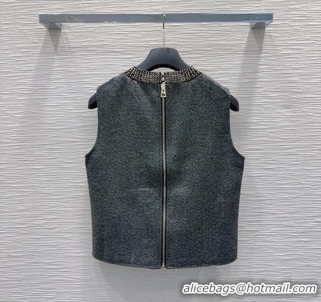 Buy Discount Dior Wool Blend Vest and Skirt Set DR090440 Dark Grey 2025