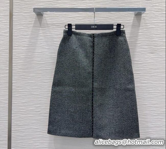 Buy Discount Dior Wool Blend Vest and Skirt Set DR090440 Dark Grey 2025