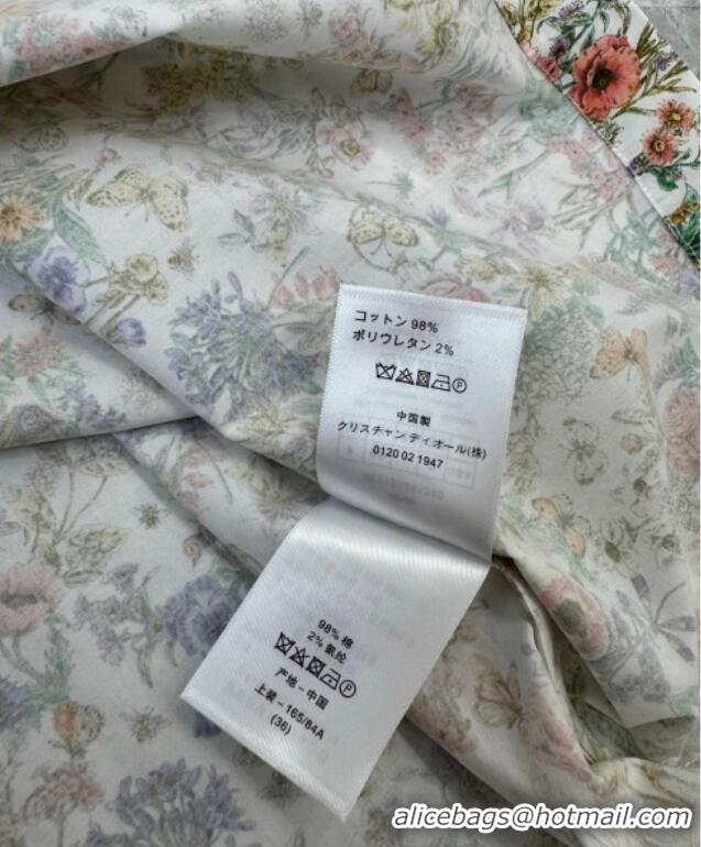 Shop Discount Dior Flora Printed Cotton Long Dress DR090513 2025
