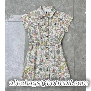 Good Taste Dior Flora Printed Cotton Short Dress DR090513 2025