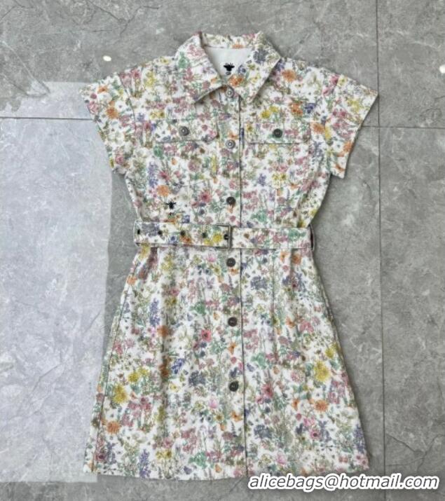 Good Taste Dior Flora Printed Cotton Short Dress DR090513 2025