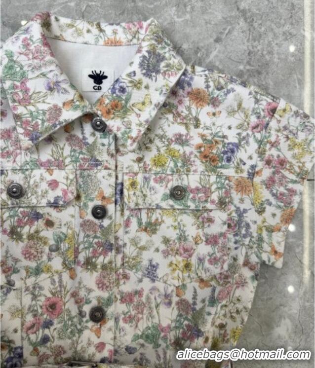 Good Taste Dior Flora Printed Cotton Short Dress DR090513 2025