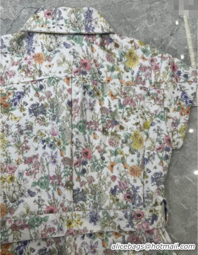 Good Taste Dior Flora Printed Cotton Short Dress DR090513 2025
