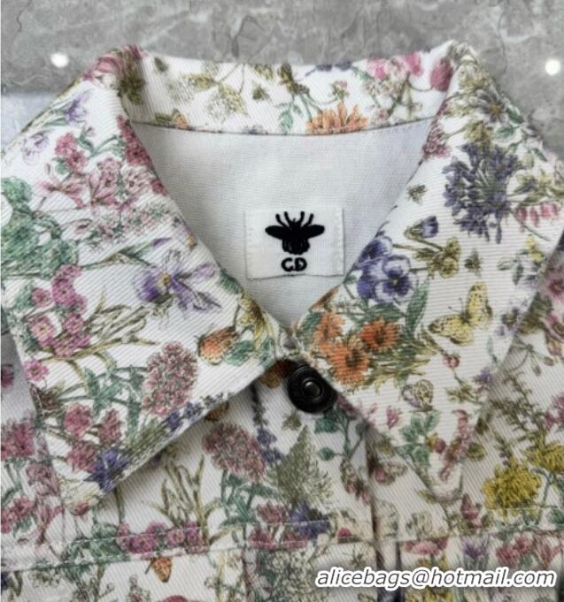 Good Taste Dior Flora Printed Cotton Short Dress DR090513 2025