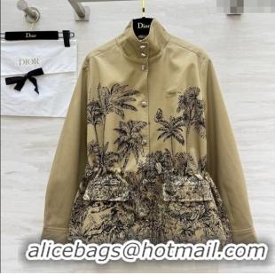 Buy Cheapest Dior Printed Coat DR090521 Khaki 2025