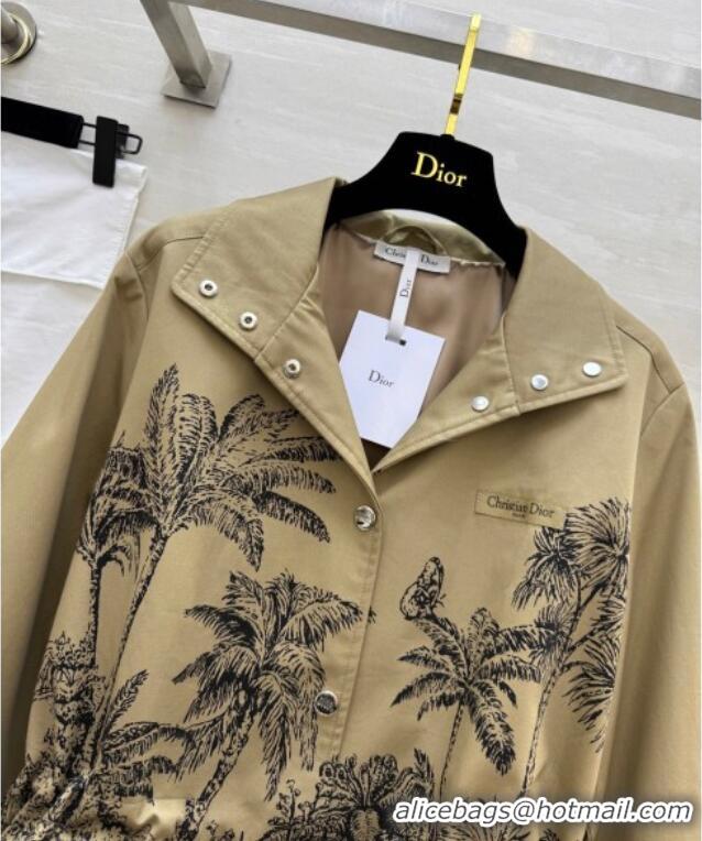 Buy Cheapest Dior Printed Coat DR090521 Khaki 2025